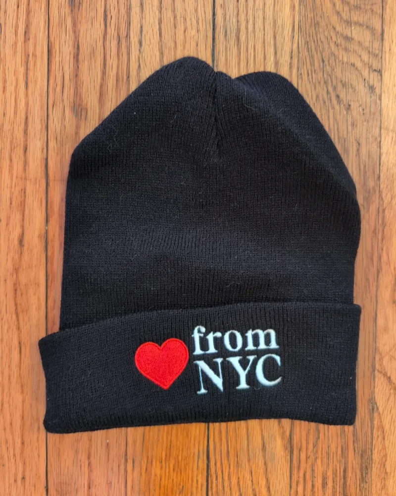 Love beanie, embroidered heart