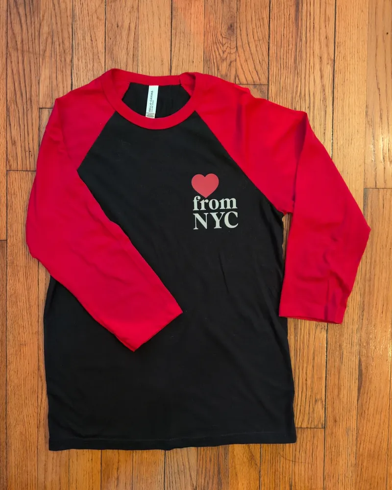 Heart from NYC raglan tee